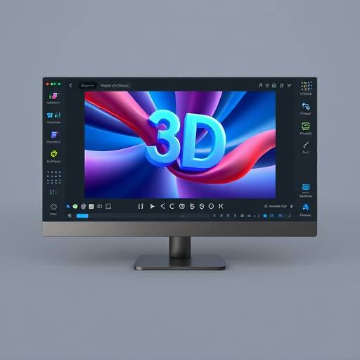 Schermata di un software di animazione 3D.