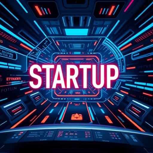 Sequenza di un video promozionale per una startup tecnologica, con grafiche dinamiche.